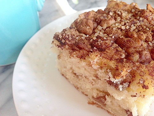 Amazing Sour Cream Coffee Cake with Pecans and Cinnamon