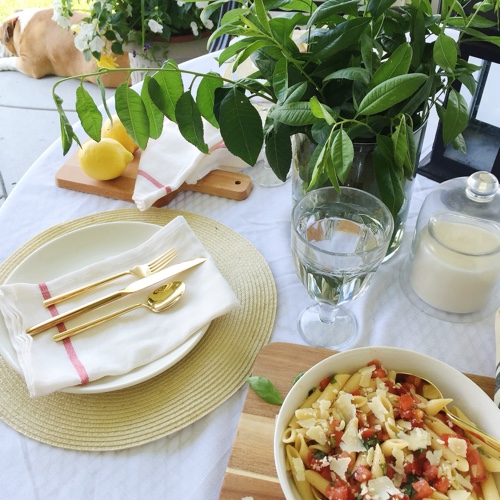 Fresh Summer Pasta recipe with Shaved Parmesan - jane at home