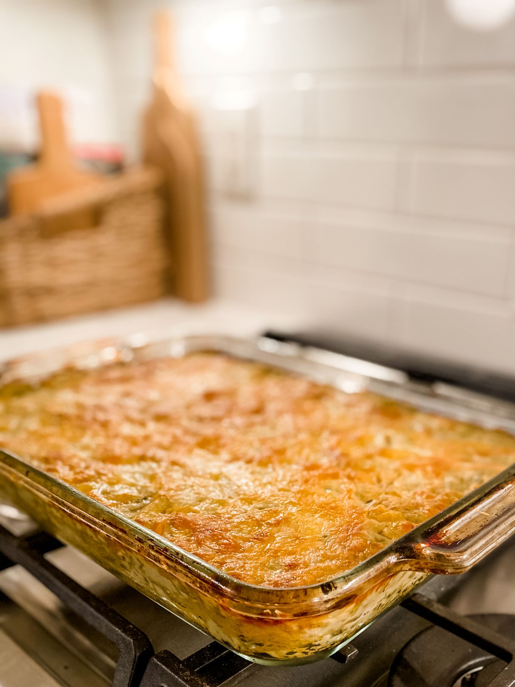 Easy Stacked Chicken Enchilada Recipe With Green Sauce And Sour Cream