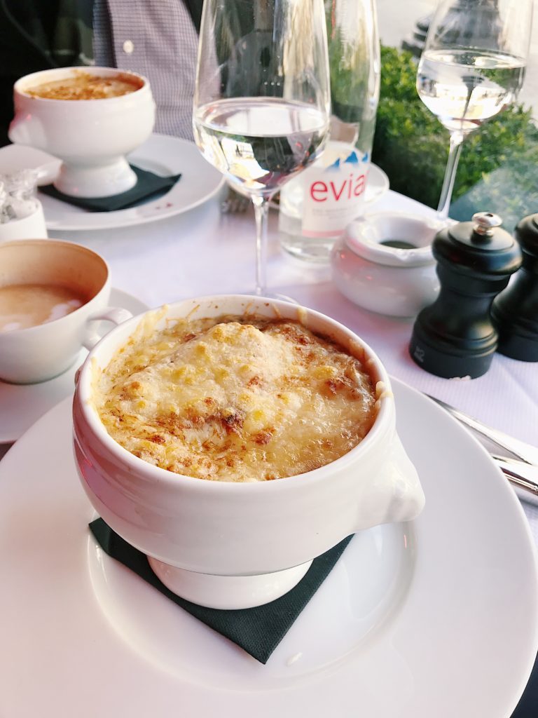 French onion soup at Fouquet's Paris - Our trip to Paris in the fall - 3 day itinerary - what to pack - where to go - what to see - jane at home