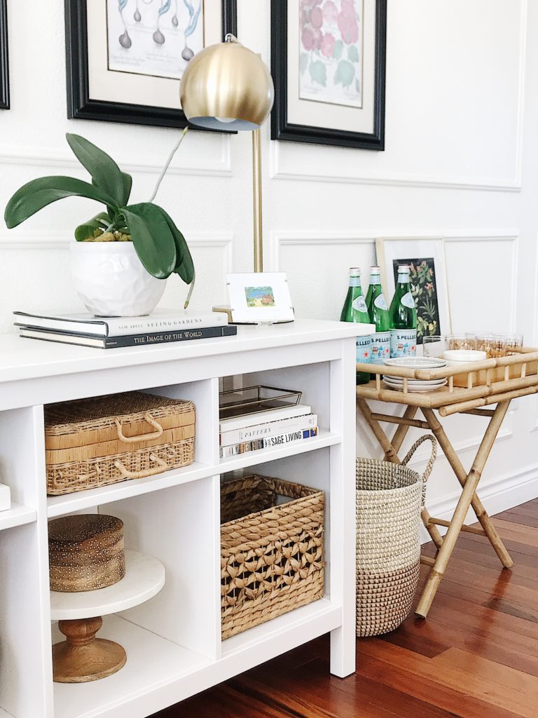 10 Easy Spring Home Decor Ideas to Refresh Your Spaces - shelf styling in the living room - jane at home #homedecor #livingroomdecor #livingroomideas