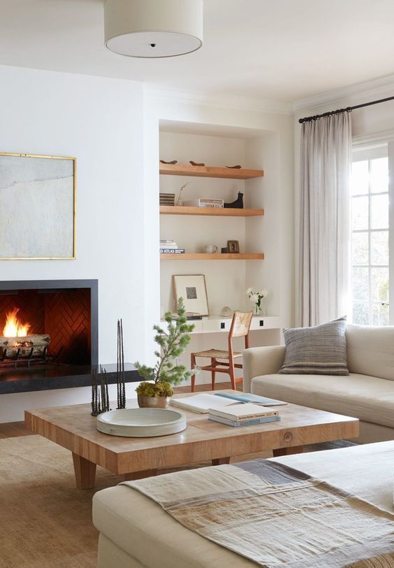 Gorgeous neutral California living room decor from M Elle Design