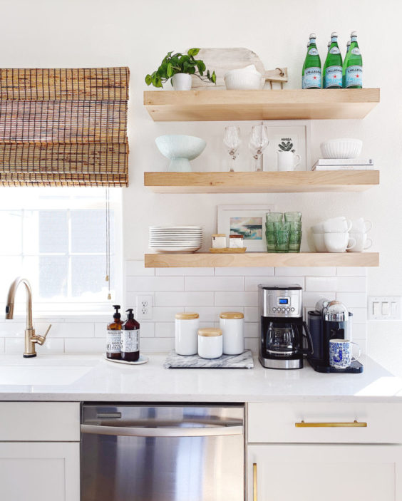 Open shelving in the kitchen - jane at home