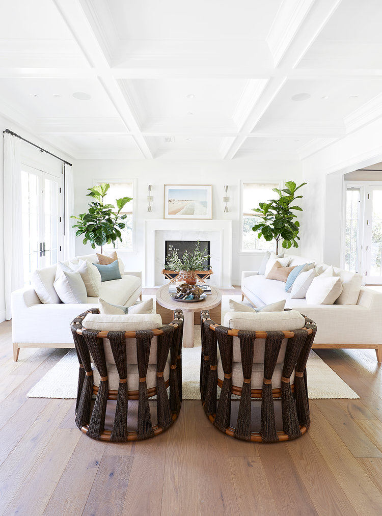 Loving lately - my favorite spaces of the week: this beautiful modern coastal living room design 