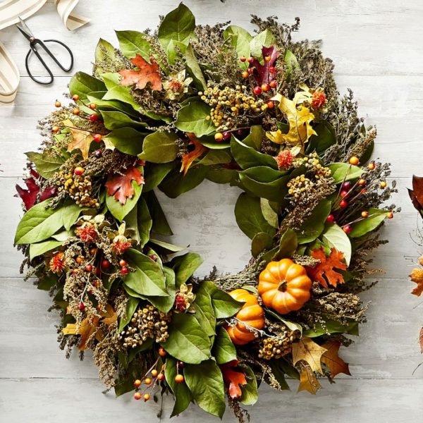 Beautiful fall wreath ideas - williams sonoma