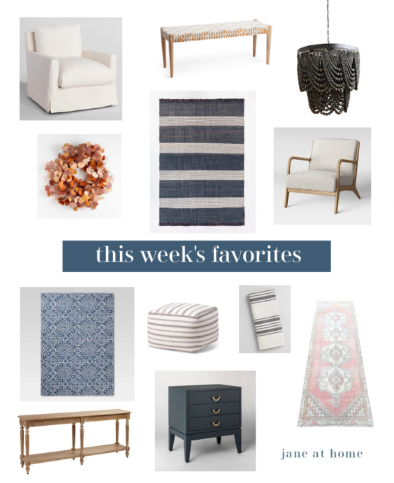 This week's favorite finds in home decor, furniture, rugs and lighting - jane at home