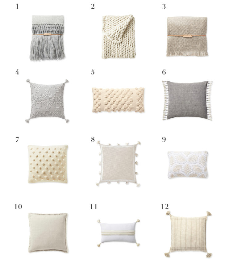 Warm Neutral Pillows and Throws I Love - jane at home