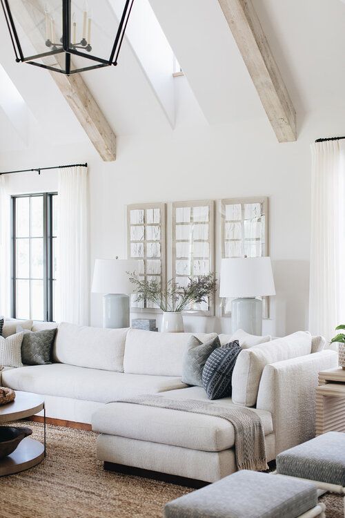 Beautiful modern coastal living room design - kate marker interiors