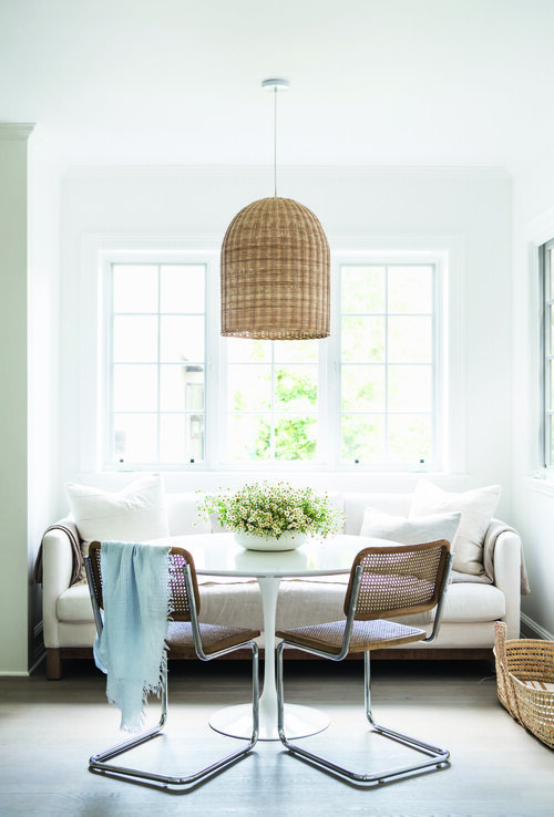 Beautiful breakfast nook with sofa banquette seating - Erin Fetherston