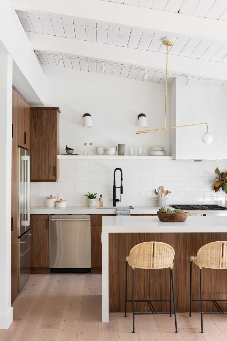 Beautiful midcentury modern kitchen - kitchen design - kitchen remodel - kitchen ideas - McGee Neflix Remodel
