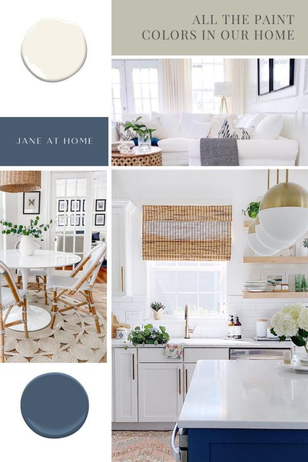 All the paint colors in our home - jane at home