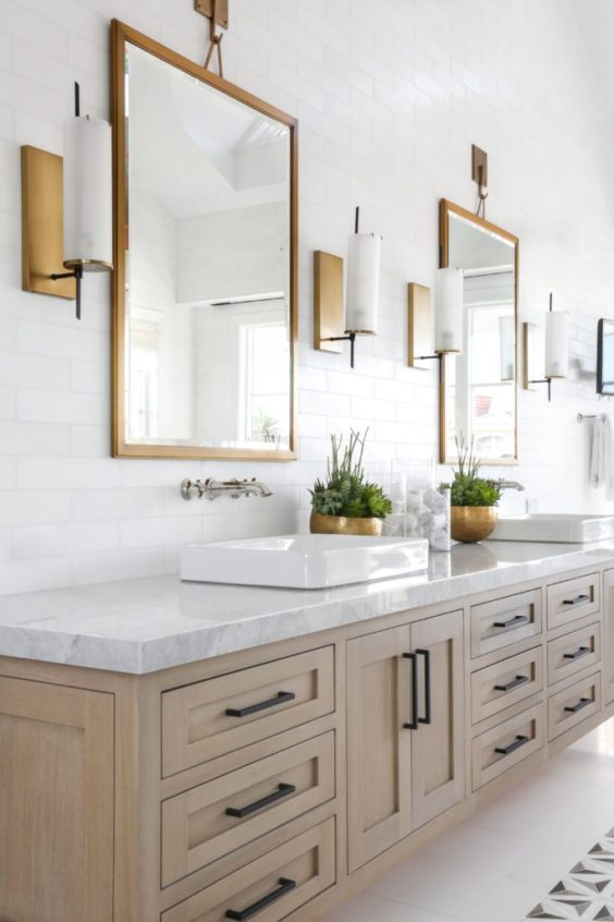 A Simple Guide To Mixing Metals In The Bathroom Jane At Home - Can You Mix Black And Brushed Nickel In A Bathroom