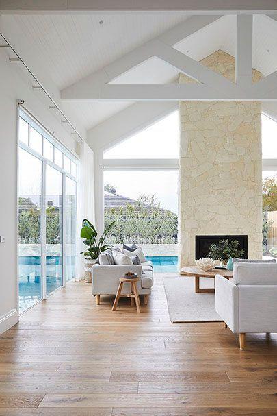 A stunning transitional modern living room with amazing views 