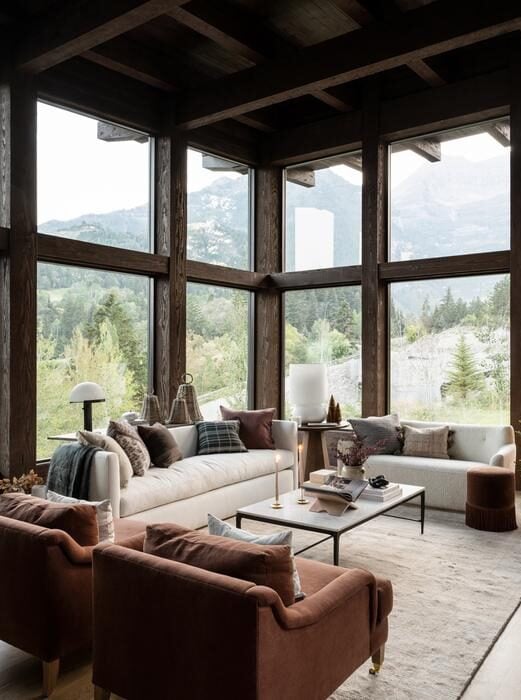 Love this beautiful living room decorated for the holidays - Christmas decor - living room decor - living room ideas - Christmas decor ideas - Christmas decorations - quiet luxury - Studio McGee