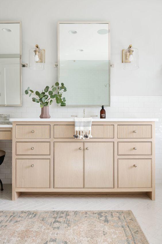 Mixing metals in the bathroom is a popular and easy way to give an updated yet timeless look to your master bath or small bathroom - studio mcgee