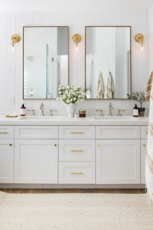 A Simple Guide To Mixing Metals In The Bathroom Jane At Home - Can You Use Brushed Nickel And Chrome In Bathroom