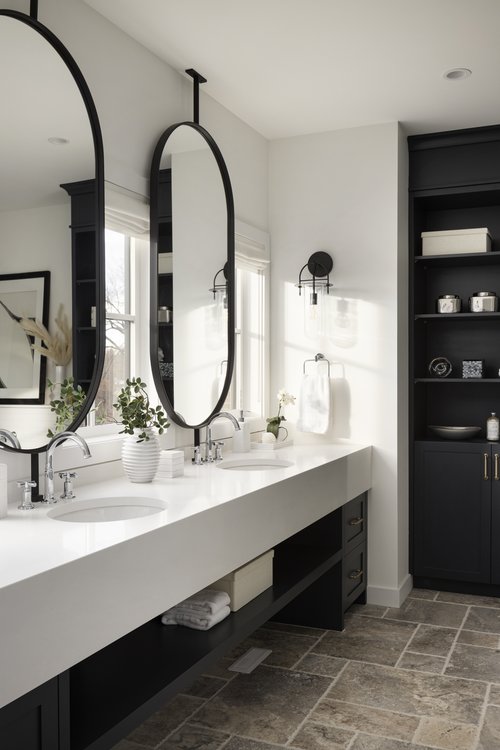 A Simple Guide To Mixing Metals In The Bathroom Jane At Home - Can You Mix Black And Brushed Nickel In A Bathroom