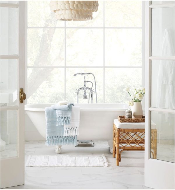 Love this beautiful bathroom design from Serena and Lily