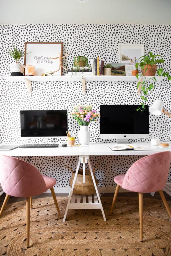 Trendy & Feminine Office Decor Ideas