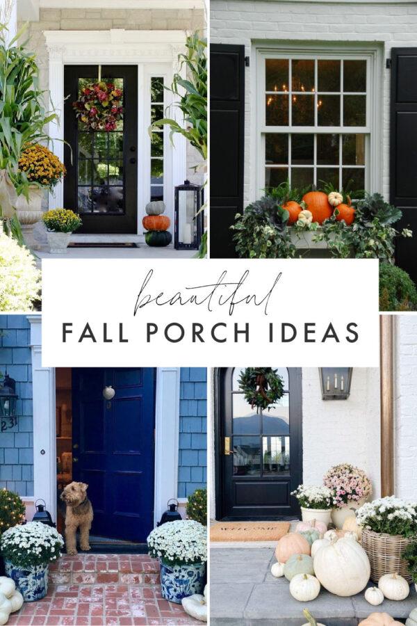 Beautiful fall porch ideas for 2023 with fall decor and inspiration to bring a welcoming modern touch of autumn to your front porch, patio, and home!