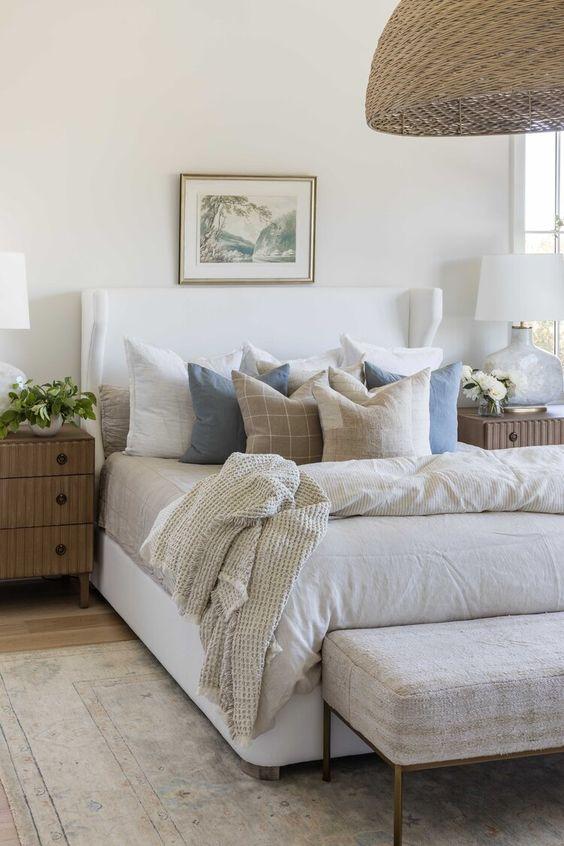 Discover the best color combinations for a relaxing bedroom, from calming blues to soothing neutral colors, with my favorite tips, options, and ideas for creating a luxurious home oasis - pure salt interiors