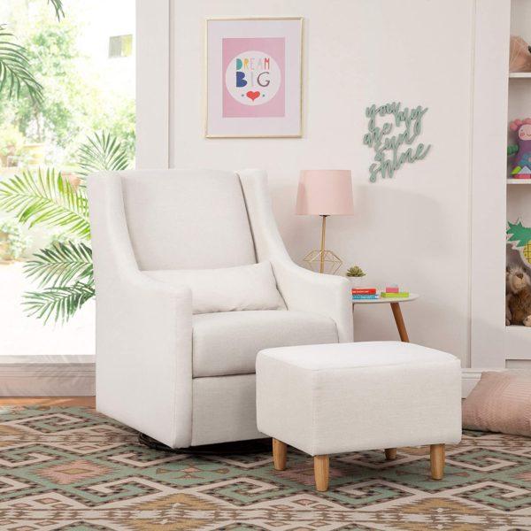 Babyletto Toco swivel glider and ottoman nursery chair