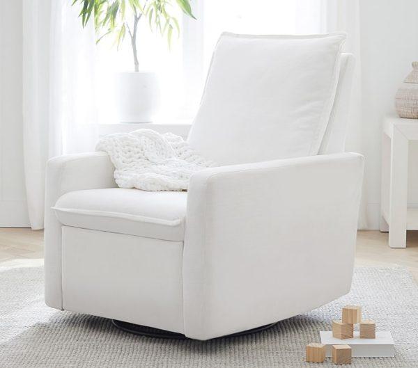 Paxton manual swivel glider recliner chair for the nursery