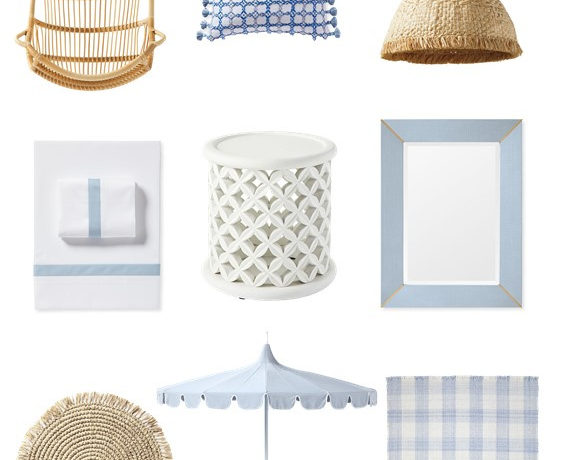 Love these new blue and white Serena & Lily favorites for spring 2022! jane at home - spring decor - patio ideas - patio furniture - patio decor