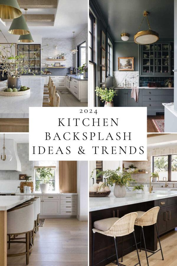 Beautiful kitchen backsplash ideas for white oak & white kitchens, blue kitchens, dark cabinets, tile sources & trends, zellige backsplashes, designer inspiration, and more