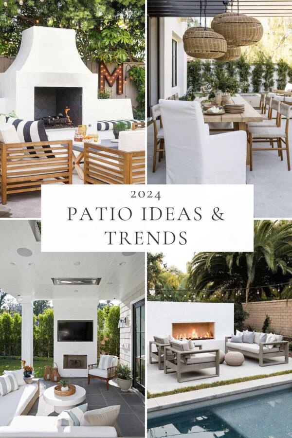 Beautiful patio decor ideas and trends for 2024, with affordable outdoor ideas, backyard inspiration images, covered back patio ideas on a budget, and more!