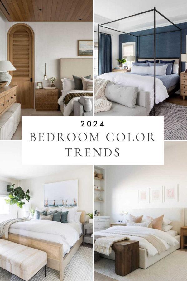 Beautiful color combinations for a master or small bedroom, with 2024 paint colors, wall color trends, decorating ideas and inspiration for a relaxing and luxurious retreat