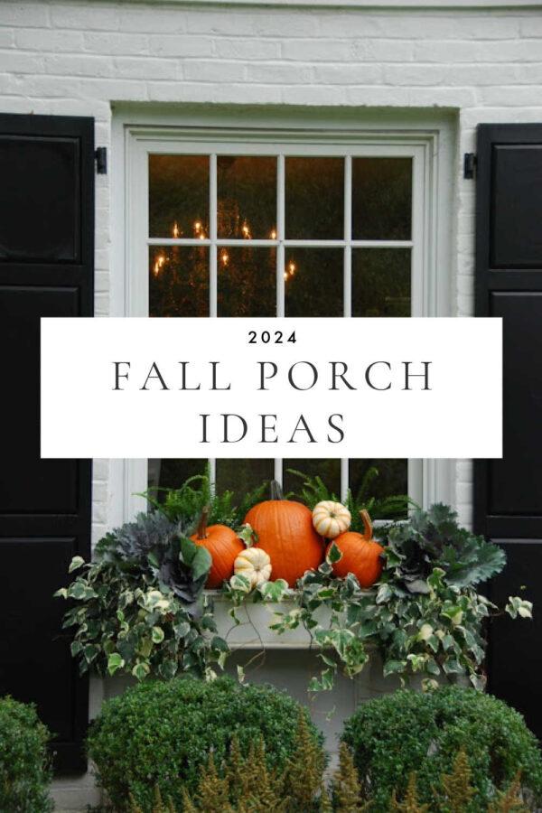 Beautiful fall front porch decor ideas for 2024, with decorating tips and designer inspiration to bring a welcoming touch of autumn to your porch, patio, and entry 