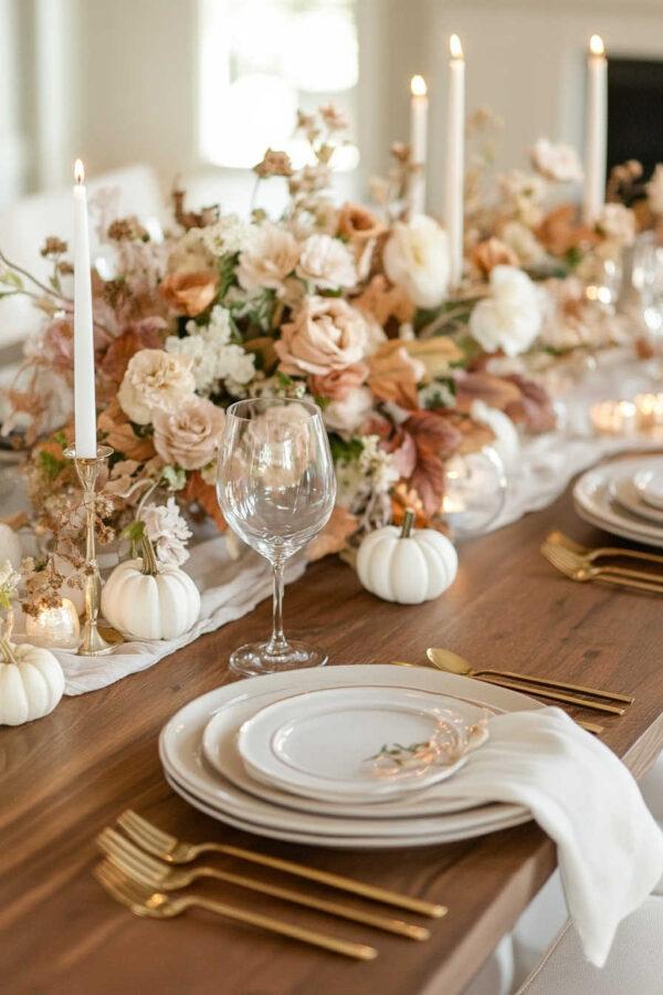 Beautiful fall and thanksgiving table setting and table decor ideas - Jane at Home