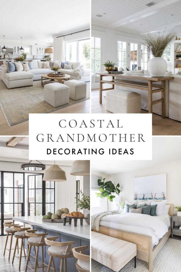 A look at the coastal grandmother interior design trend, with ideas for adding chic, neutral coastal style to your home in 2025