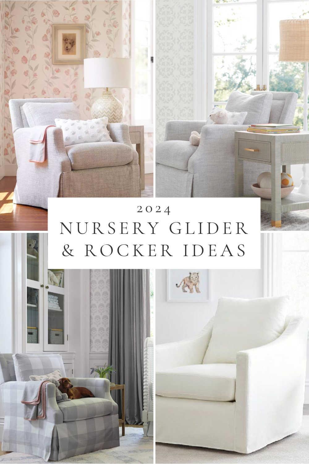 Beautiful nursery chairs for 2024, with gliders, rockers, swivel chair ideas, recliners, and affordable options for every style and budget
