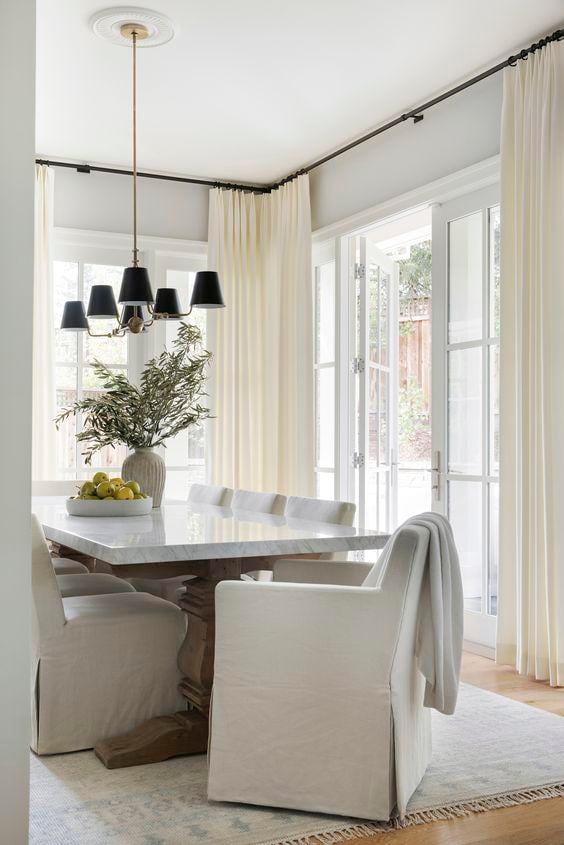 Bria Hammel interiors - neutral coastal dining room design
