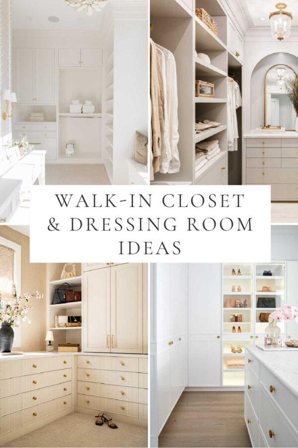 Beautiful closet ideas for 2024, with walk-in closets, master closet ideas, custom cabinet and shelving ideas, lighting, small spaces, storage, dressing room design ideas, trends, wardrobe decor, inspiration images, and more!