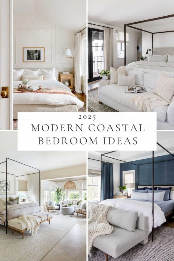 Beautiful modern coastal bedroom decorating ideas for 2025, with master bedroom ideas, cozy small bedrooms, color trends, decor ideas, bedding inspiration, and tips for a dreamy room makeover!