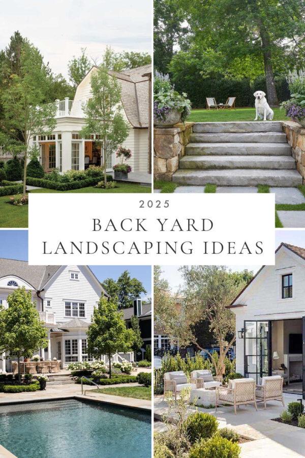 Beautiful landscaping ideas for 2025 for the front and back yard, with flower bed tips, landscape borders, sides of house, budget backyard ideas, and outdoor inspiration