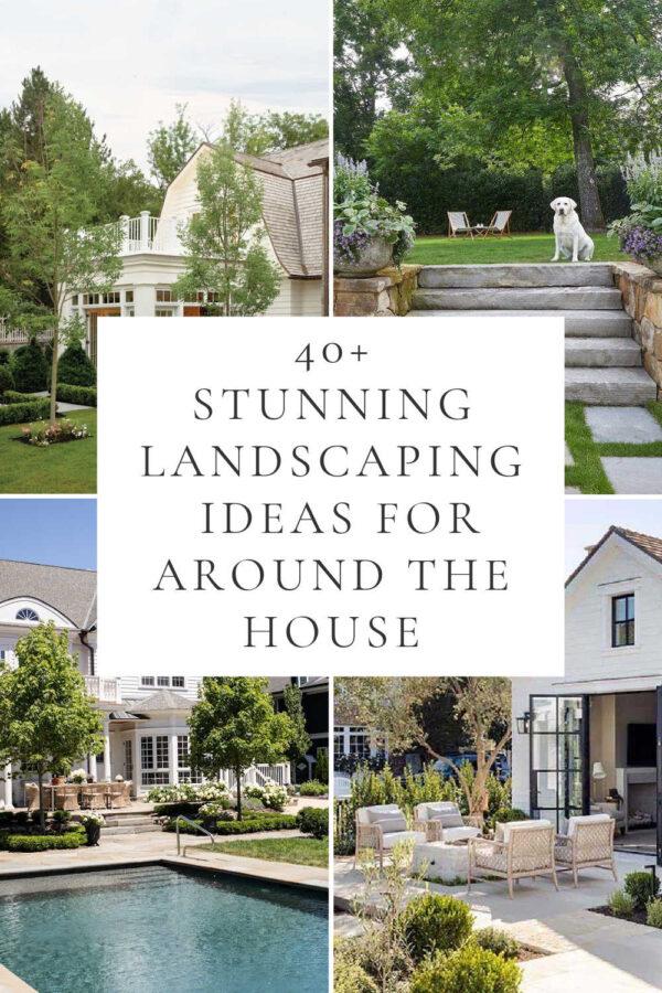 Beautiful landscaping ideas for 2025 for the front and back yard, with outdoor inspiration, flower bed tips, landscape borders, around the sides of house, budget backyard ideas, French country gardens, and more!