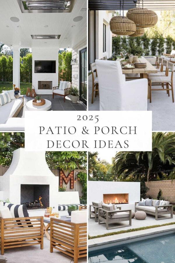 Beautiful patio ideas and outdoor trends for 2025, with decor ideas, modern coastal and European style backyard inspiration, covered back patio ideas on a budget, and more