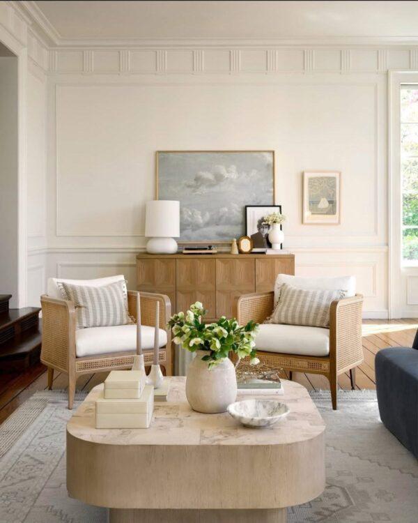 Love this beautiful living room design with warm neutral tones and a transitional style aesthetic - Studio McGee