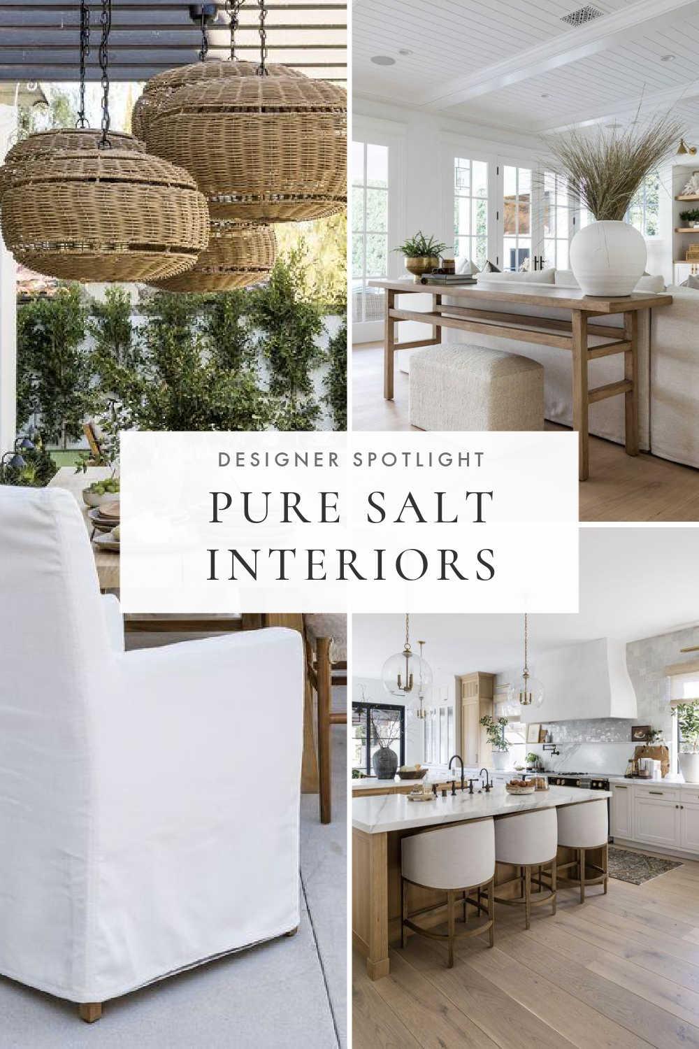 A look at favorite spaces from Pure Salt Interiors, including beautiful home décor and design ideas for the kitchen, living room, bathroom, bedroom, patio, entryway, and dining room with modern coastal style!