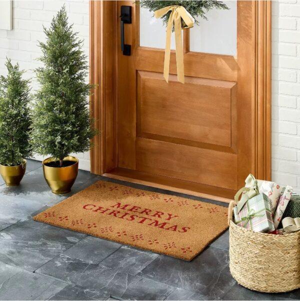 Hearth and Hand Magnolia Target Christmas welcome mat 2024