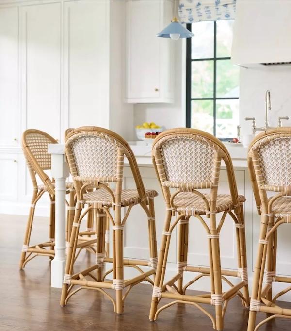 Serena & Lily kitchen counter stools dining