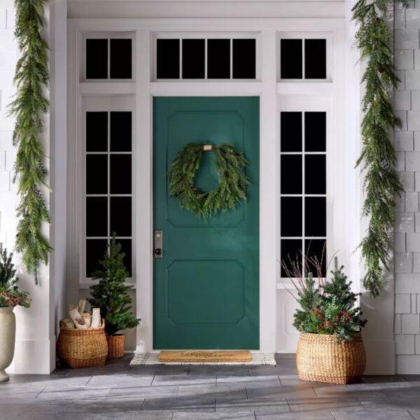 Studio McGee Target Christmas Front Door Wreath