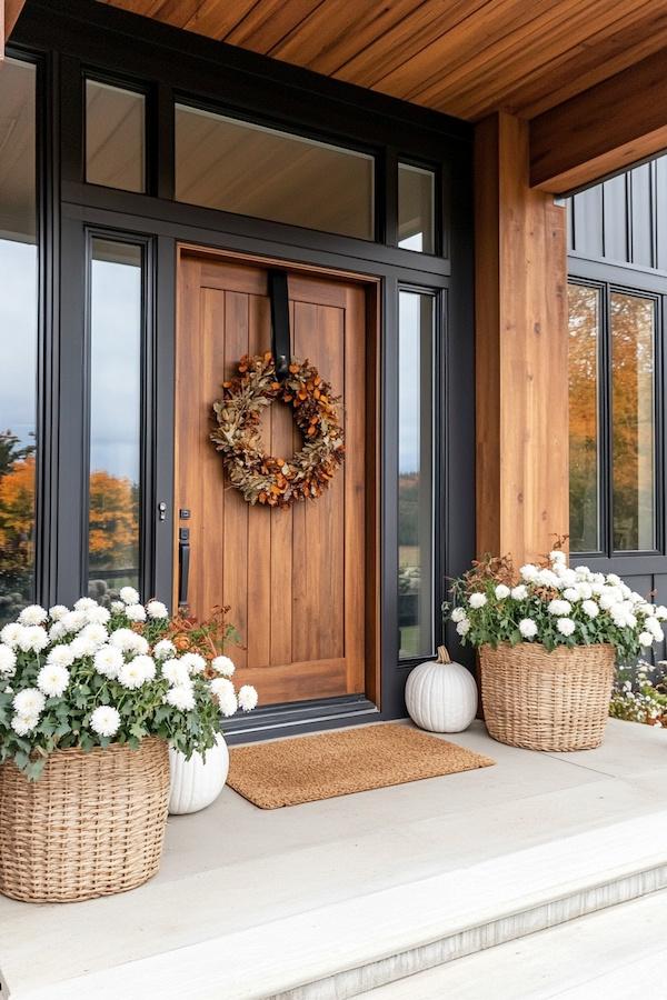 Beautiful fall front porch decor ideas for 2025, with decorating tips and designer inspiration to bring a welcoming touch of autumn to your porch, patio, and entry - jane at home - modern fall front porch