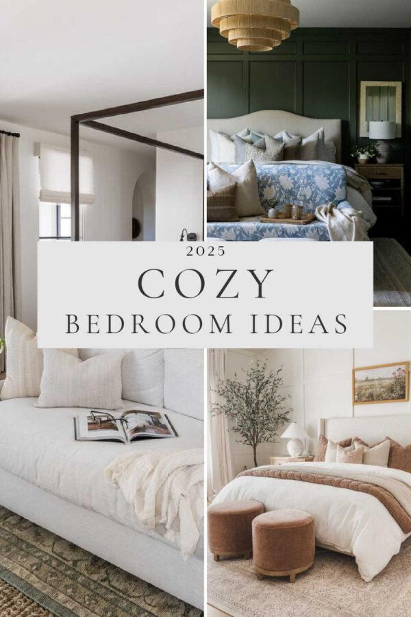 Beautiful cozy bedroom ideas and decor tips to bring a touch of warmth and comfort to your master bedroom, small bedrooms, and home.