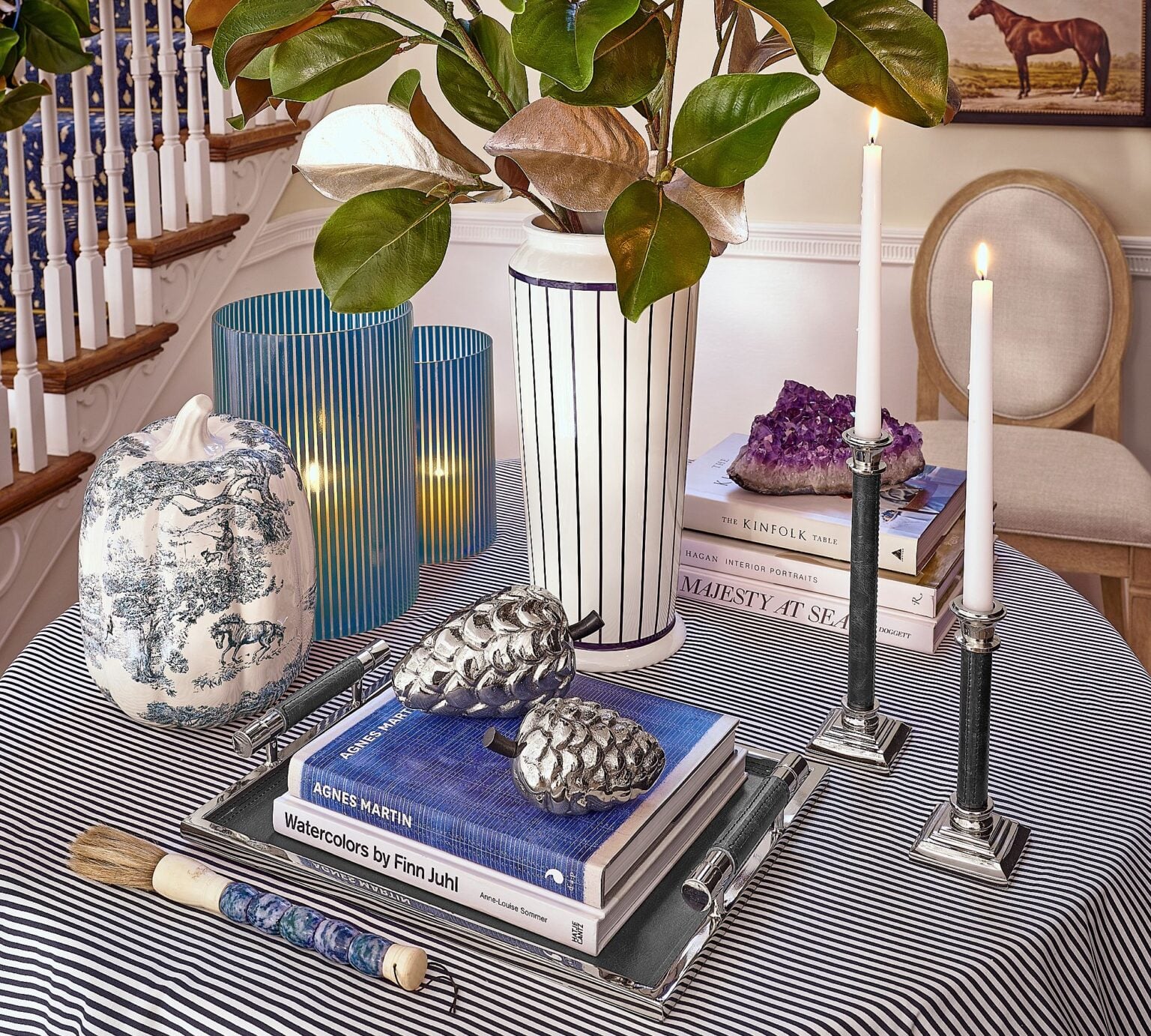 Beautiful Blue Fall Decor Ideas for a Fresh Take on Autumn Decorating ...