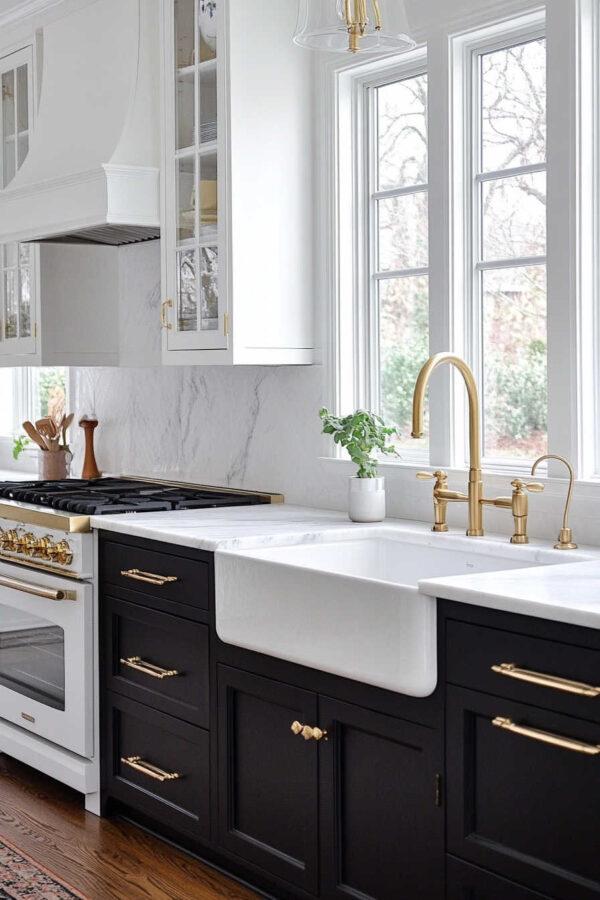 Beautiful black and white kitchen - Jane at Home